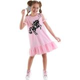 MSHB&G Yıldızlı Unicorn Kız Çocuk Pembe Tüllü Elbise - 3 Yaş