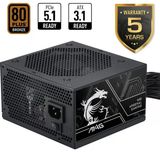 Msı 750W 80+ Bronze Mag A750bn Pcıe5 Iıı Power Supply