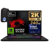 Msi Crosshaır 17 Hx Aı D2XWGKG-018XTREP7 Intel Core Ultra 7 255HX 48GB 2tb SSD RTX5070 17" W11 Pro Qhd+ 240Hz + Elektrop