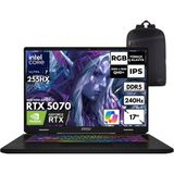 Msı Crosshaır 17HX Aı Ultra 7-255HX 32-GB DDR5 4 TB SSD RTX5070 (8GB-115W-GDDR7) 17" 2k Qhd+ 240Hz Windows 10 Pro Taşınabilir Bilgisayar + Hmf Sırt Çantası D2XWGKG-018XTRHMF45 - 32 GB