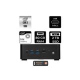 Msı Cubi Nuc Intel Core 3 100U 80Gb 2Tb Ssd Fdos Mini Masaüstü Bilgisayar & Per4 Us
