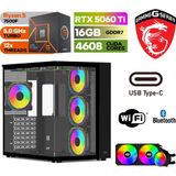 MSI Gaming Pc Ddr5 – Rtx 5060Tİ 16GB – Ryzen 5 7500F – 32GB – 64GB Ddr5 Ram – 1 Tb M.2 SSD – Windows 11 Pro – Sıvı Sogutmalı Masaüstü Bilgisayar - 32GBRAM