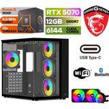 MSI Gaming Pc Ddr5 – Rtx 5070 12 GB – Ryzen 5 7500F – 32GB – 64GB Ddr5 Ram – 1 Tb M.2 SSD – Windows 11 Pro – Sıvı Sogutmalı Masaüstü Bilgisayar - 32GBRAM