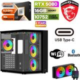 MSI Gaming Pc Ddr5 – Rtx 5080 16 GB – Ryzen 7 9800X3D - 32GB - 64GB Ddr5 Ram – 1tb M.2 SSD – Sıvı Sogutmalı – Windows 11 Pro - 32GBRAM