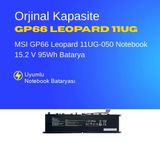 MSI GP66 Leopard 11UG-050 Notebook 15.2 V 95Wh Batarya – Orjinal Uyumlu, Yüksek Performanslı