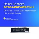 MSI GP66 Leopard 11UH-032 Notebook 15.2 V 95Wh Batarya – Orjinal Uyumlu, Yüksek Performanslı