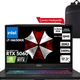 MSI KATANA 17 HX i7-14650HX 40-GBDDR5 4 TBSSD RTX5060 (8GB-GDDR7-115W) 17.3" QHD 240Hz Windows 10 Pro + Sırt Çantası B14WFK-215XTRHMF60