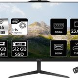MSI Modern AM242 i5 1235U 48GB 512GB SSD 23.8" FHD IPS FDOS All In One PC Siyah & PER4 BELLEK