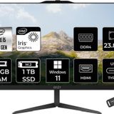 MSI Modern AM242 i5 1235U 64GB 1TB SSD 23.8" FHD IPS W11H All In One PC Siyah & PER4 BELLEK