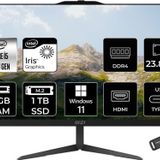 MSI Modern AM242 i5 1235U 8GB 1TB SSD 23.8" FHD IPS W11H All In One PC Siyah & PER4 BELLEK