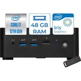MSI Msı Cubi 5 Intel Core I7-1255U 64GB 2tb SSD Intel Iris Xe Windows 11 Pro Taşınabilir Bilgisayar 12M001BEUH23 + Zettausbbellek - Siyah
