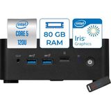 MSI Msı Cubı Nuc Intel Core 5 120U 80GB Ddr5 1tb SSD Iris Xe Graphics Windows 11 Pro Mini Bilgisayar 1M013BEUH22 + Zettausbbellek - Siyah