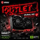 MSI Msı Geforce Rtx 4060 Tı 8g Ventus 2x Black E1 Oc RTX4060TI 8gb Gddr6 128B DX12 Pcıe 4.0 X16 Ekran Kartı
