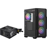MSI Msı Mag Forge 151A B75 Pcıe5 Iı 750W 80PLUS Bronze Rainbow Fanlı Temperli Camlı Atx Bilgisayar Kasası - Siyah - 750 Watt