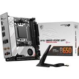 MSI Msı Mpg B650I Edge Wifi Oyun Anakartı (Amd Am5, Mini-Itx, Ddr5, Pcıe 4.0, M.2, Sata 6gb/s, USB 3.2 Gen 2, Hdmı, Wi-Fi 6e, Amd Ryzen 7000 Serisi Masaüstü Işlemciler)