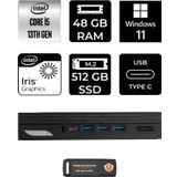 Msı Pro DP10 Intel Core I5 1340P 48GB 512GB SSD W11P Mini Pc & Per4 USB Bellek 13M002EUP392