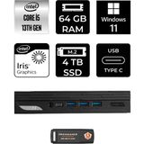 Msı Pro DP10 Intel Core I5 1340P 64GB 4tb SSD W11H Mini Pc & Per4 USB Bellek 13M002EUP350