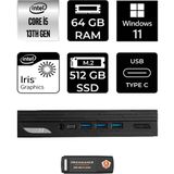 Msı Pro DP10 Intel Core I5 1340P 64GB 512GB SSD W11H Mini Pc & Per4 USB Bellek 13M002EUP347