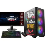 MSI Şafak-Gaming Ddr5 – 27”180HZ Msi-Rtx 5060Tİ 8gb - Intel I5 14400F – 32GB-64GBRAM - 1tb M.2 SSD – Klavye-Mouse Msi