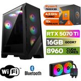 MSI Şafak-Gaming Pc Ddr5-Ryzen 5 7500X3D-RTX 5070Tİ 16GB- 64 GB Ddr5 Ram-1 Tb Nvme 5000 4000-WİN11PRO-240MM Sıvı Sogutma- - 64GB