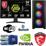 MSI Şafak-Gaming Pc Intel Core Ultra 5 225F Yapay Zeka Destekli 16GB Ddr5 Ram Rtx 5050 8gb 1tb M.2 SSD 24" 200Hz Msı Monitör Win 11 Pro Wi-Fi Masaüstü Oyuncu Bilgisayarı - ULTRA5-SET-GAMİNG