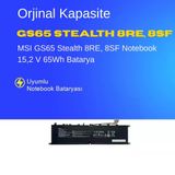 MSI Stealth GS66 10SF-065TR Notebook 15,2 V 65Wh Batarya – Orjinal Uyumlu, Yüksek Performanslı