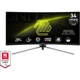 MSI Yenilenmiş 34" Mag 345CQR 3440X1440 (Uwqhd) 21:9 Curve 1000R Va 180HZ 1ms Freesync Premıum Gamıng Monıtor - 180 Hz - 34 inç