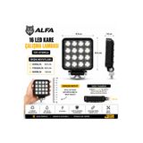 MSK OTO Yerli Üretim 4 Adet Traktör Araba Kamyonet Çalışma Lambası 12 Volt Güçlü ve Yüksek Işık 8.5x8.5 cm