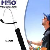 Mso Olta Balıkçılık Alüminyum & Paslanmaz Çelik Teleskopik Kakıç 60 Cm