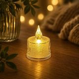 MSP 1 Adet Dekoratif Mum Sarı Işık – Alev Efektli Tealight Gece Lambası