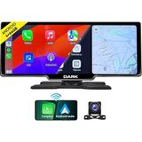 MSP 10.26" IPS Full Android, Google Play Store, Kablosuz Carplay & Android Auto, Gps, Arka Kameralı Taşınabilir Torpido Üstü Araç Multimedya Ekranı (DK-VA-CMP1000)