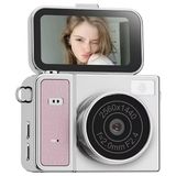 MSP 2k Mini Dijital Retro Video Kamera Flaşlı Dijital Vlog Mini Fotoğraf Makinesi Türkçe Menü Pembe