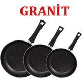 MSP 3lü Granit Tava Seti 18-22-26CM