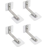 MSP 4 Set Orta Boy Deprem Güvenliği Kendinden Yapışkanlı Kademeli 5X10CM Mobilya Eşya Dolap Sabitleme Aparatı