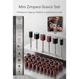 MSP 51'li Mini Zımpara Gravür Seti Dremel Ucu: Profesyonel Taşlama, Parlatma ve Şekillendirme Aleti 722510
