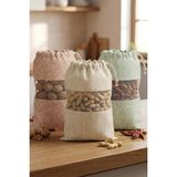 MSP Adet Bakliyat Kesesi Büyük Boy 24X34 Erzak Kuru Gıda Saklama Kabı Torbası Fileli Bez Soft-Set 101