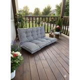MSP Berlin Minder Oturma Minderi, Yer Minderi, Minder, Tv Izleme Minderi, Bahçe Minderi, Palet Minderi 130X70CM Alt Üst Takım (Siyah Beyaz)