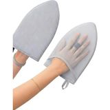 MSP Buharlı Ütü Eldiveni Mini Ütü Pedi Sıcaklık Buhar Geçirmez Ütü Masası Eldiveni Taşınır Bez 15X25 cm (Gri)