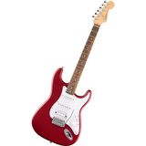 MSP By Fender Debut Collection Hss Stratocaster Elektro Gitar, Laurel Klavye, Beyaz Vuruş Tahtası, Dakota Kırmızısı