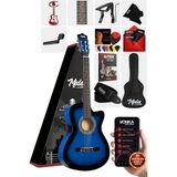 MSP CG-395BL Mavi Klasik Gitar 4/4 Kesik Kasa Full Set