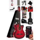 MSP CG-395RD Kırmızı Renk Kesik Klasik Gitar 4/4 Yetişkin Boy Sap Ayarlı Full Set