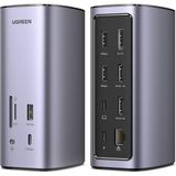 MSP Docking Station Triple Display, 12-In-1 USB C MacBook Docking Station With 2 HDMI Dp 8k, 10 Gbps USB C And Usb-A Data, 100W Pd Charging, Ethernet, Audio, Sd Tf Card Reader For Mac Os, Windows