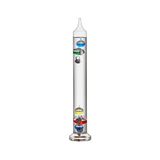 MSP Dostmann Galileo Galilei Analog Cam Termometre, 18.1018, Sıvı Termometresi, 28 Cm, Iç Sıcaklık Ölçümü, Kolay Okunur, Gümüş Sıcaklık Işaretleri, Dekoratif Obje, 18 Ila 26°c, Renkli
