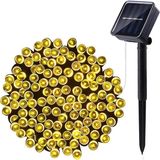 MSP Enerjili LED Bahçe Işığı 12 Metre 100 LED Solar Işık Zinciri, IP65 Su Geçirmez, 8 Aydınlatma Modu, Dış Mekan, Balkon, Teras, Çit ve Ağaç Dekoru