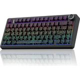 MSP F75 Mekanik Rgb Tkl Seiya Switch Kablosuz Makrolu Hot Swap Klavye Desenli Siyah