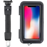 MSP Geçirmez Telefon Tutucu, 360° Döner Aynaya Montajlı, Dokunmatik Ekranlı, Fermuarlı Xl Kılıf, Motosiklet ve Bisiklet Için Gps Standı, Dokunmatik Ekranlı, Fermuarlı Xl Kılıf