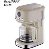 MSP Gem Retro Filtre Kahve Makinesi – 900 W, 1, 5 L Cam Demlik | Vanilya Krem