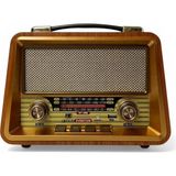 MSP Gerçek Ahşap Eskitme Bluetooth Hoparlör Mp3 Çalar Müzik Kutusu Nostaljik Radyo