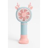 MSP Geyik Boynuzlu Mini El Fanı, 20 cm Taşınabilir Şarjlı Masaüstü Fan, Tek Kademeli Hız, Kompakt Fan Tasarımı, 7 cm Çaplı Vantilatör, USB Şarjlı, Çocuklar Için Uygun