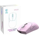 MSP Gg Forge GM340 W Vıolet Gamıng Mouse Max 12000 Dpı 57GR Kablosuz Optık Sensor Oyuncu Faresı